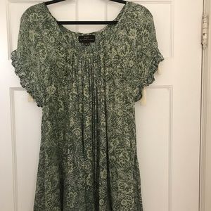 NAT by Natalie Martin green silk tunic dress